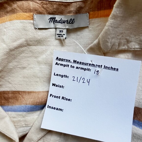 Madewell XS Button Down Top - Picture 4 of 4